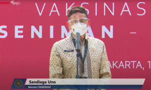 Menparekraf Optimisme Vaksinasi Dorong Pemulihan Ekonomi Sektor Kreatif