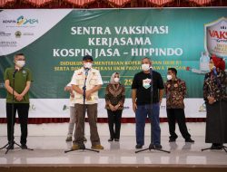 Sinergi KemenKopUKM, Kospin Jasa, dan HIPPINDO Gelar Vaksinasi Massal di Brebes
