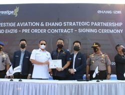 Prestige Aviation Teken MoU 100 unit Taksi Terbang EHang 216 ke Indonesia