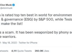 Elon Musk Kehilangan Kekayaan US$ 12,3 Miliar Karena Cuitannya