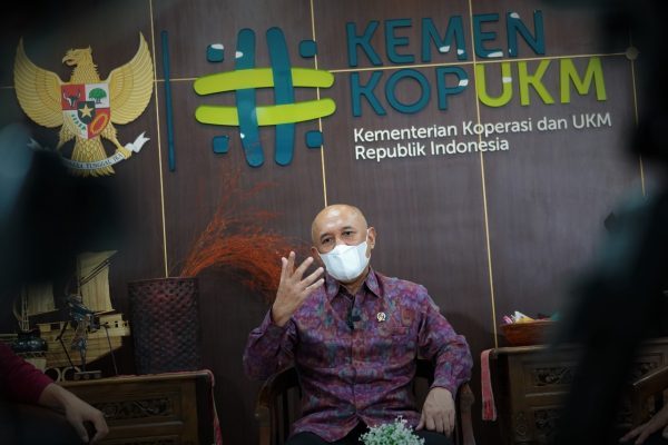 MenKopUKM Teten Masduki dalam pembukaan Rapat Koordinasi Teknis Perencanaan (Rakortekcan) Bidang Koperasi, UMKM dan Kewirausahaan Tahun 2022 di Bali, Senin (20/6).