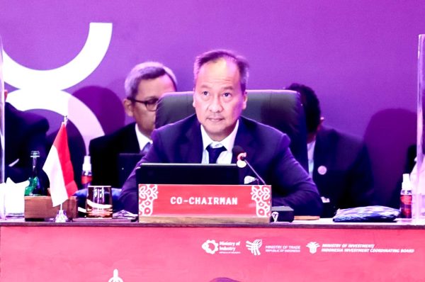 Menteri Perindustrian Agus Gumiwang Kartasasmita pada sesi pembukaan Trade, Investment, and Industry Ministerial Meeting (TIIMM) Presidensi G20 Indonesia di Bali, Kamis (22/9).