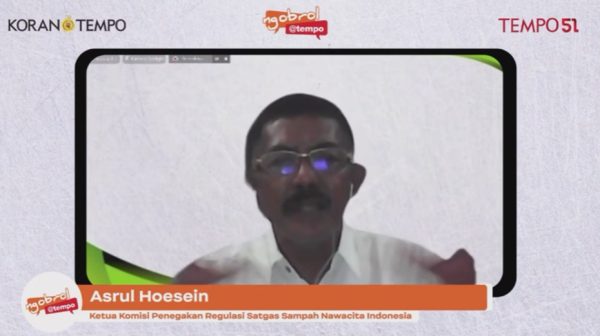 Ketua Komisi Penegakan Regulasi Satgas Sampah Nawacita Indonesia, Asrul Hoesein