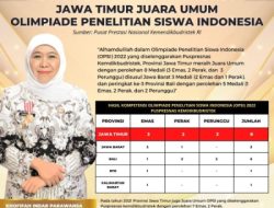 Jatim Jadi Juara Umum Olimpiade Penelitian Siswa Indonesia