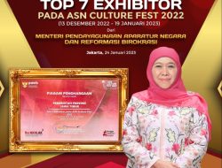 Jatim Satu-Satunya Provinsi Peraih Penghargaan Top 7 Exhibitors Culture Fest 2022 Kemenpan-RB