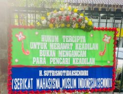 PN Tangerang Kota Dibanjiri Karangan Bunga Dukung Sutrisno Lukito Lawan Mafia Tanah