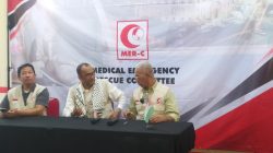 Konferensi Pers Medical Emergency Rescue Committee atau MER-C di kantor MER-C, di jalan Kramat Lontar, Jakarta Pusat, Senin, 6 November 2023