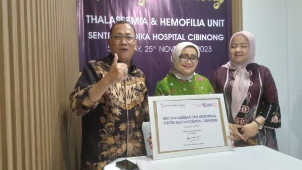RS Sentra Medika Cibinong, Kab Bogor, Jawa Barat, berkomitmen meningkatkan pelayanan kesehatan kepada masyarakat, dengan meresmikan Unit Thalassemia dan Hemofilia