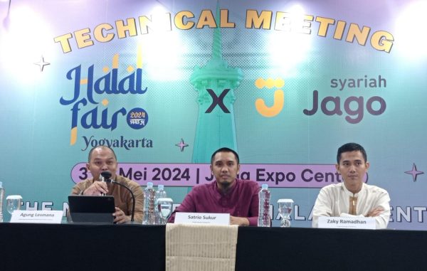 Konferensi Pers seputar penyelenggaraan Halal Fair Series 2024. Acara ini akan berlangsung di Jogja Expo Centre (JEC), Yogyakarta, pada 3-5 Mei 2024