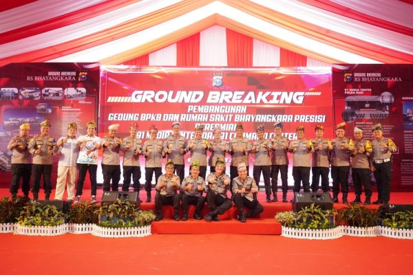 Polda Riau Lakukan Groundbreaking Rumah Sakit Bhayangkara Presisi