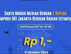 Besok, Tarif LRT, MRT dan TransJakarta Cuma Rp 1 Spesial HUT TNI ke-79