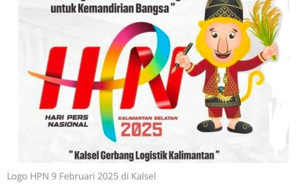 Logo HPN 2025 di Kalsel. (Dok PWI)