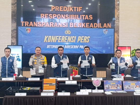 Direktorat Tindak Pidana Siber Bareskrim Polri mengungkap sindikat kejahatan siber internasional yang memanfaatkan teknologi fake BTS untuk menyebarkan SMS phishing secara ilegal (Dok/Beritakota.id)