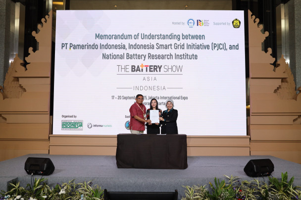 Memorandum of Understanding between PT Pamerindo Indonesia, Indonesia Smart Grid Initiative (PJCI), and National Battery Research Institute - The Battery Show (Dok/Beritakota.id)