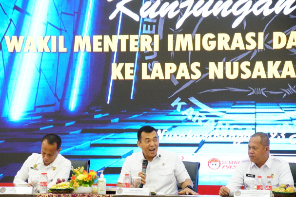 Kunjungan Wakil Menteri Imigrasi dan Pemasyarakatan Republik Indonesia, Silmy Karim ke Lapas Khusus Kelas IIA Karanganyar, Nusakambangan, Jumat (23/05).