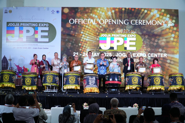Jogja Printing Expo 2025 resmi dibuka hari ini,21 Mei 2025, dan akan berlangsung hingga 24 Mei di Jogja Expo Center (JEC), Yogyakarta. (Foto/Krista)