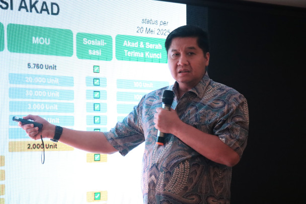 Menteri Perumahan dan Kawasan Permukiman (PKP) Maruarar Sirait mengapresiasi kinerja Badan Pengelola Tabungan Perumahan Rakyat (BP Tapera) yang berhasil merealisasikan penyaluran FLPP Kuartal I Tahun 2025 yang mencapai 53.874 unit. (Foto/PKP)