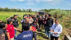 Rekontruksi pembunuhan berencana Wantio tersangka mempergakan enam adegan kunci di lokasi kejadian (Beritakota.id)