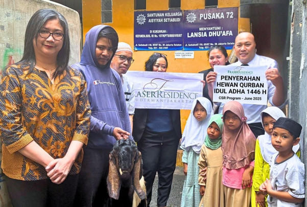 Fraser Residence Salurkan Hewan Kurban Ke Yayasan Aisyiyah  (Dok/Fraser Residence )