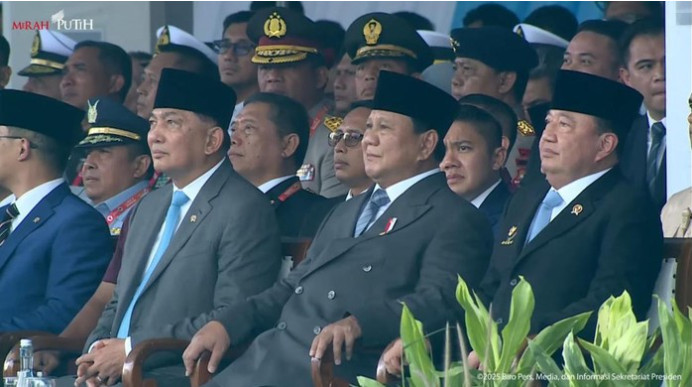 Prabowo menghadiri acara Indonesia Defence 2025 Expo and Forum (tangkapan layar YouTube Sekretariat Presiden)