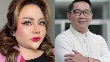 Kolase: Lisa Mariana (kiri) dan Ridwan Kamil