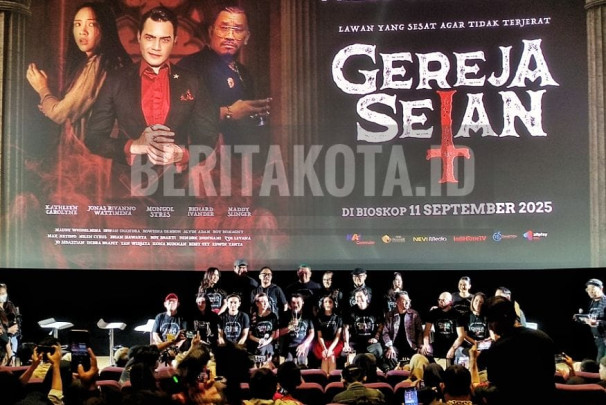 Konferensi Pers Film Gereja Setan (Beritakota.id/Adang)