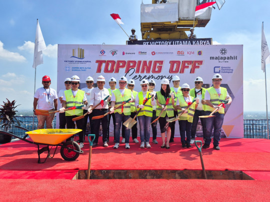 Majapahit Suites Gelar Topping Off Tower Mahesa, Sabtu (6/9/2025), (Istimewa)