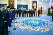 Presiden Prabowo Subianto secara resmi melantik dua jabatan menteri dan tiga wakil menteri Kabinet Merah Putih sisa masa jabatan 2024-2029, di Istana Negara, Jakarta, pada Rabu, 17 September 2025 (Foto:Setkab)