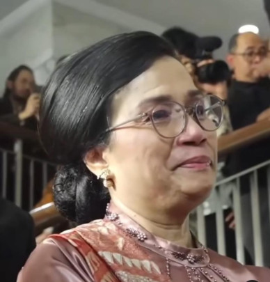 Sri Mulyani Pamit Penuh Haru Menahan Air Mata Saat Dengar Lagu 'Bahasa Kalbu'