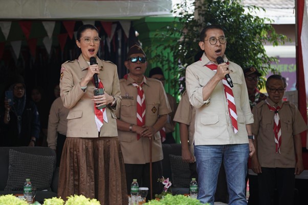 Menteri Kebudayaan Republik Indonesia, Fadli Zon dalam membuka Jambore Sekolah Budi Pekerti yang berlangsung meriah di Perguruan Islam Al Syukro Universal, Tangerang Selatan, pada Sabtu-Minggu (16-17 Agustus 2025).
