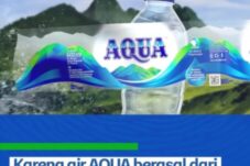 Iklan brand air minuman dalam kemasan Aqua