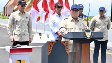 Presiden Prabowo Subianto meresmikan Jembatan Kabanaran di Kabupaten Bantul, Daerah Istimewa Yogyakarta, Rabu (19/11/2026) (Foto:Setpres)