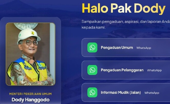 “Halo Pak Dody”: Kanal Aduan Publik Kementerian PU Resmi