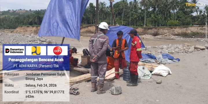 PU Mulai Tahap Awal Pembangunan Jembatan Salah Sirong Aceh