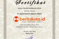 Beritakota.id Resmi Terverifikasi Dewan Pers, Media Kredibel untuk Branding Digital