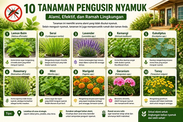 10 Tanaman Pengusir Nyamuk Alami yang Efektif dan Ramah Lingkungan