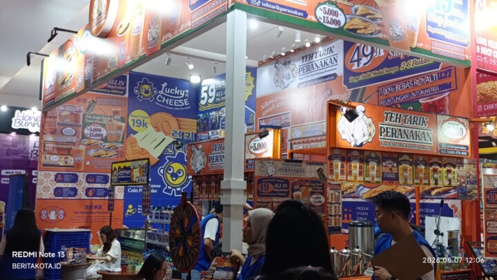 Sejumlah tenant dalam ajang Café & Brasserie Expo (CBE) 2026 yang berlangsung hari ini 7-10 Mei 2026