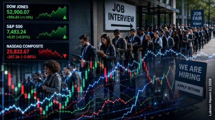 Wall Street Mixed, Emas Melonjak Usai Data NFP Melemah
